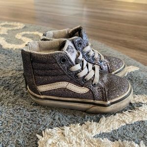 Vans Glitter High top Sneaker toddler size 5
